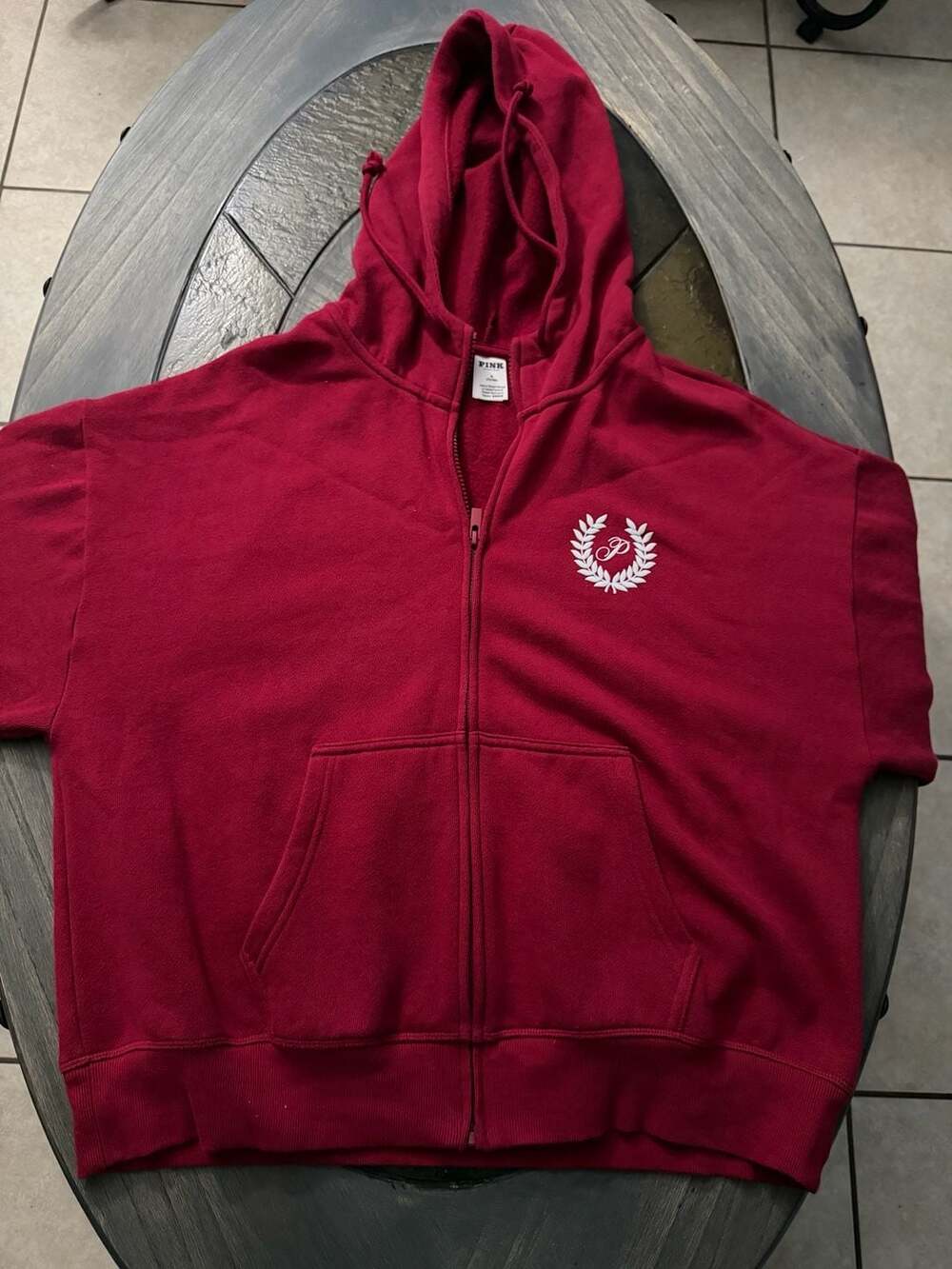PINK Full Zip Hoodie and Sweatpants Set, pants size S Hoodie size M